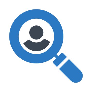 Arama glif renk vektör simgesi