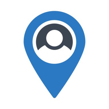 kullanıcı glyph renk vektör simgesi