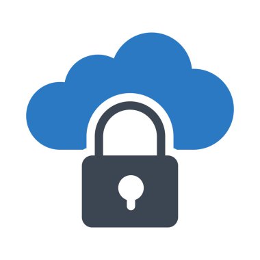 bulut glif renk vektör simge