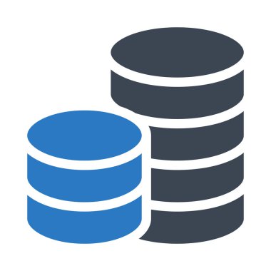 sunucu glyph renk vektör simgesi