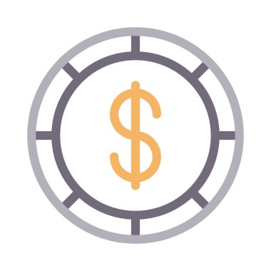 sikke renkli çizgi vektör simgesi