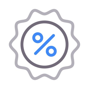 indirimli renk çizgisi vektör simgesi