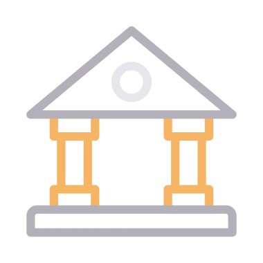 Bina renk çizgi vektör simge