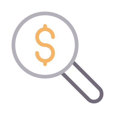 Arama renkli çizgi vektör simgesi