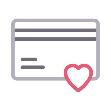 kart renk çizgisi vektör simgesi