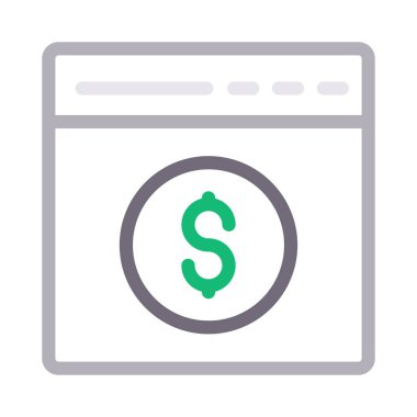 ödeme renk çizgisi vektör simgesi