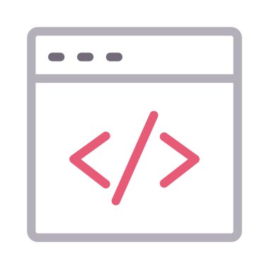 kodlama renk çizgisi vektör simgesi