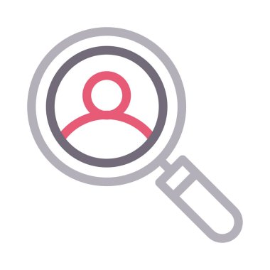 Arama renkli çizgi vektör simgesi