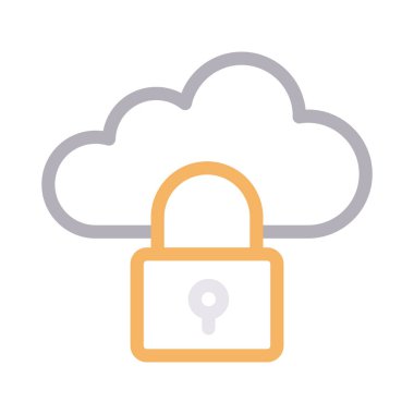 bulut renk çizgi vektör simge