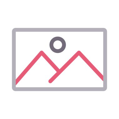 fotoğraf renk çizgi vektör simgesi