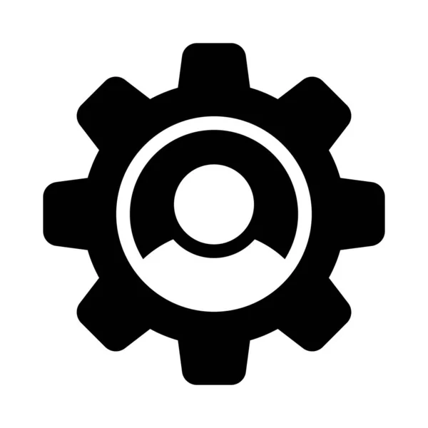 User Glyph Flat Vector Icon — Stock Vector