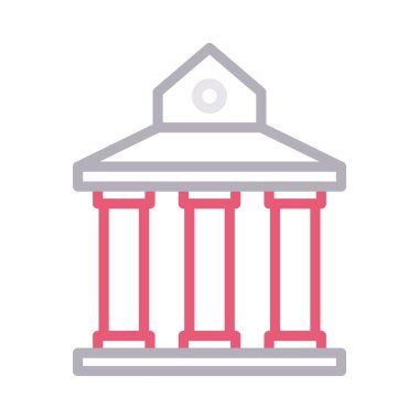 mahkeme renk çizgisi vektör simgesi