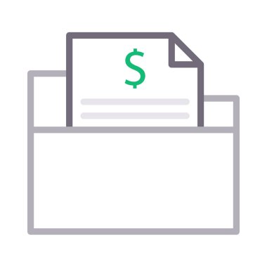 dosyalar renk çizgisi vektör simgesi