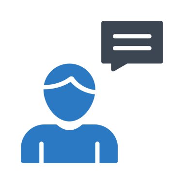 Mesaj glif renk vektör simge