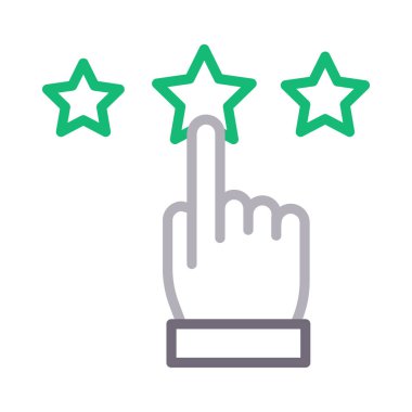 derecelendirme renk çizgisi vektör simgesi