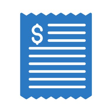 bill glyph renk vektör simgesi