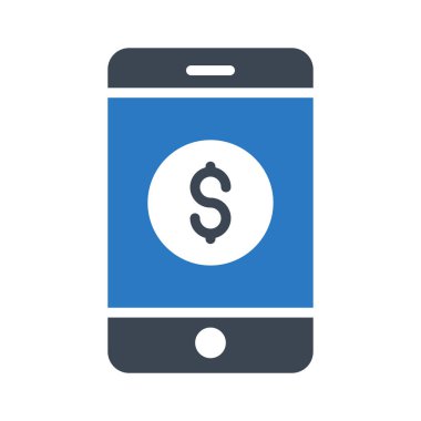 çevrimiçi glyph renk vektör simgesi