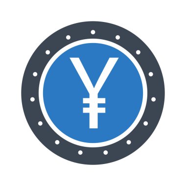 para birimi glyph renk vektör simgesi