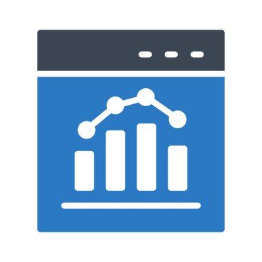 çevrimiçi glyph renk vektör simgesi