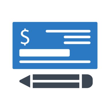 glif renk vektör simgesi ödeme