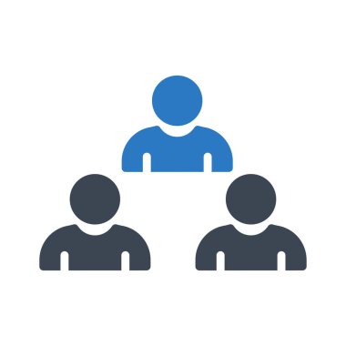 takım glyph renk vektör simgesi