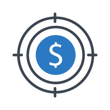 odak glyph renk vektör simgesi