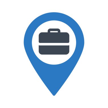 harita glyph renk vektör simgesi