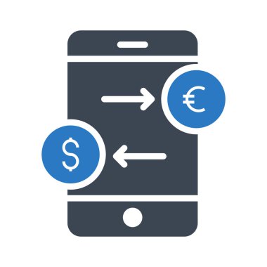 değişim glif renk vektör simgesi