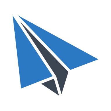 kağıt düzlem glyph renk vektör simgesi