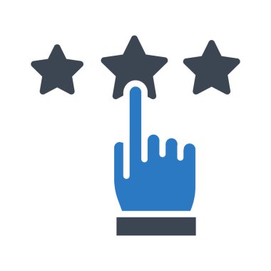 derecelendirme glyph renk vektör simgesi