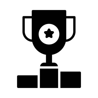 ödül glyph düz vektör simgesi