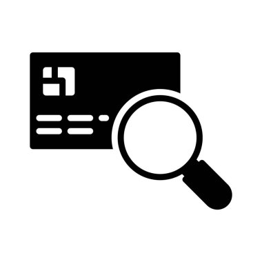 kredi glyph düz vektör simgesi