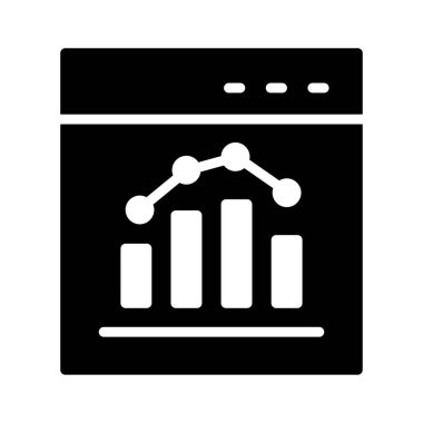 çevrimiçi glyph düz vektör simgesi