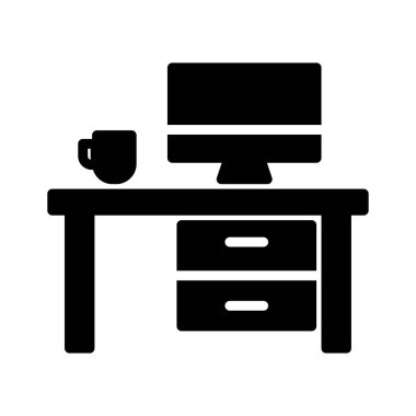 tablo glyph düz vektör simgesi