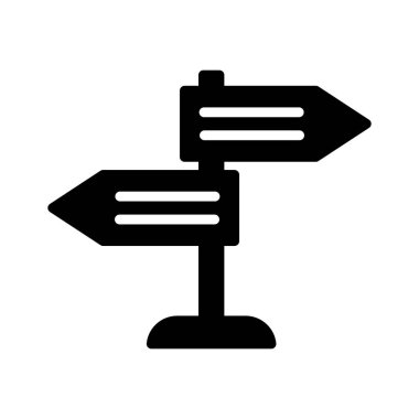 yazı glif düz vektör simgesi