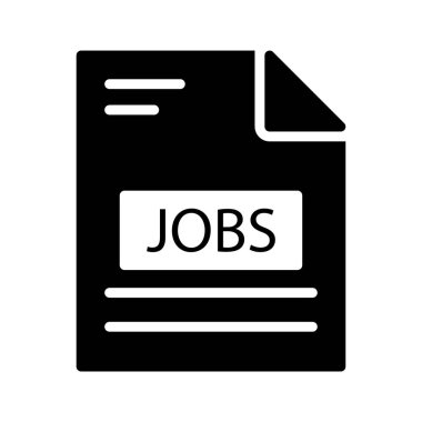 glyph düz vektör simgesi işe