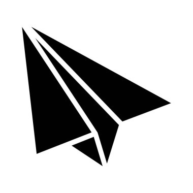 kağıt düzlem glyph düz vektör simgesi