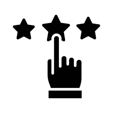 derecelendirme glyph düz vektör simgesi