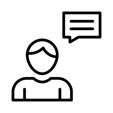 ileti ince çizgi vektör simgesi