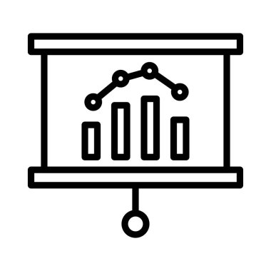 Analitik ince çizgi vektör simgesi