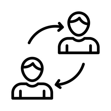 Kullanıcı ince çizgi vektör simgesi