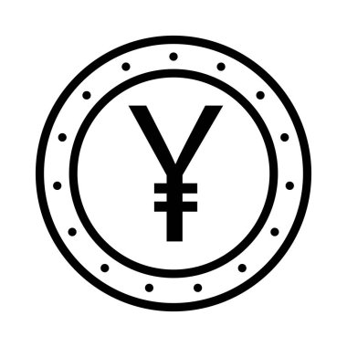 para birimi ince çizgi vektör simgesi