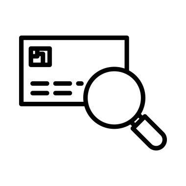 kredi ince çizgi vektör simgesi