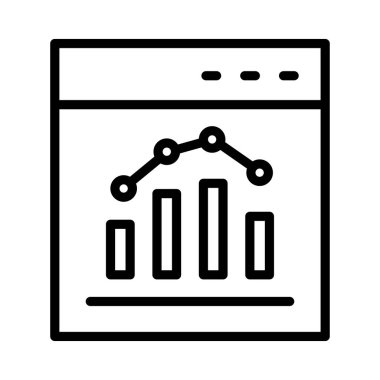 Online ince çizgi vektör simgesi