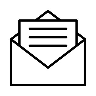 ileti ince çizgi vektör simgesi