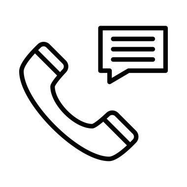 Telefon İnce Satır Vektörü Simgesi