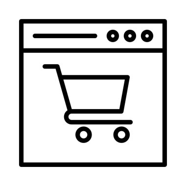 ince çizgi vektör simgesi alışveriş