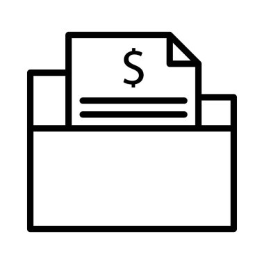 dosyaları ince çizgi vektör simgesi