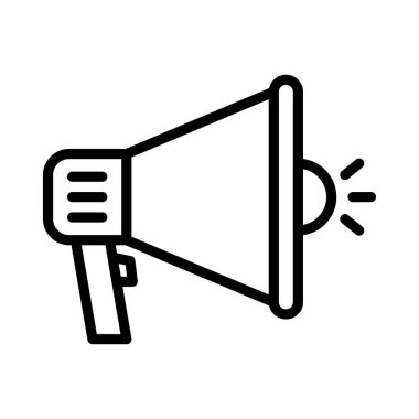 reklamlar ince çizgi vektör simgesi