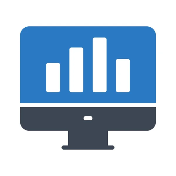 Grafik Glyph Renk Vektör Simgesi — Stok Vektör